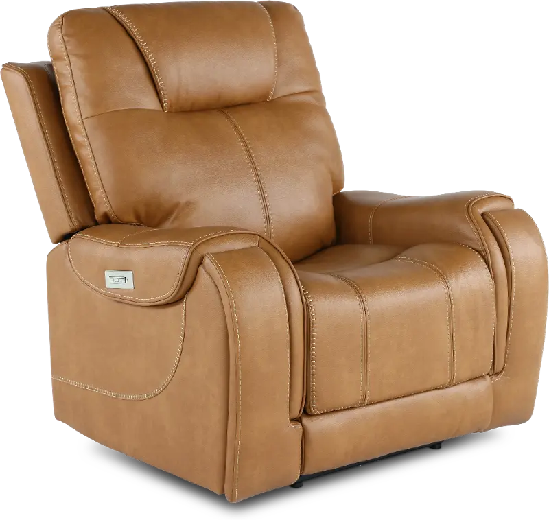 Conway Saddle Brown Power Recliner