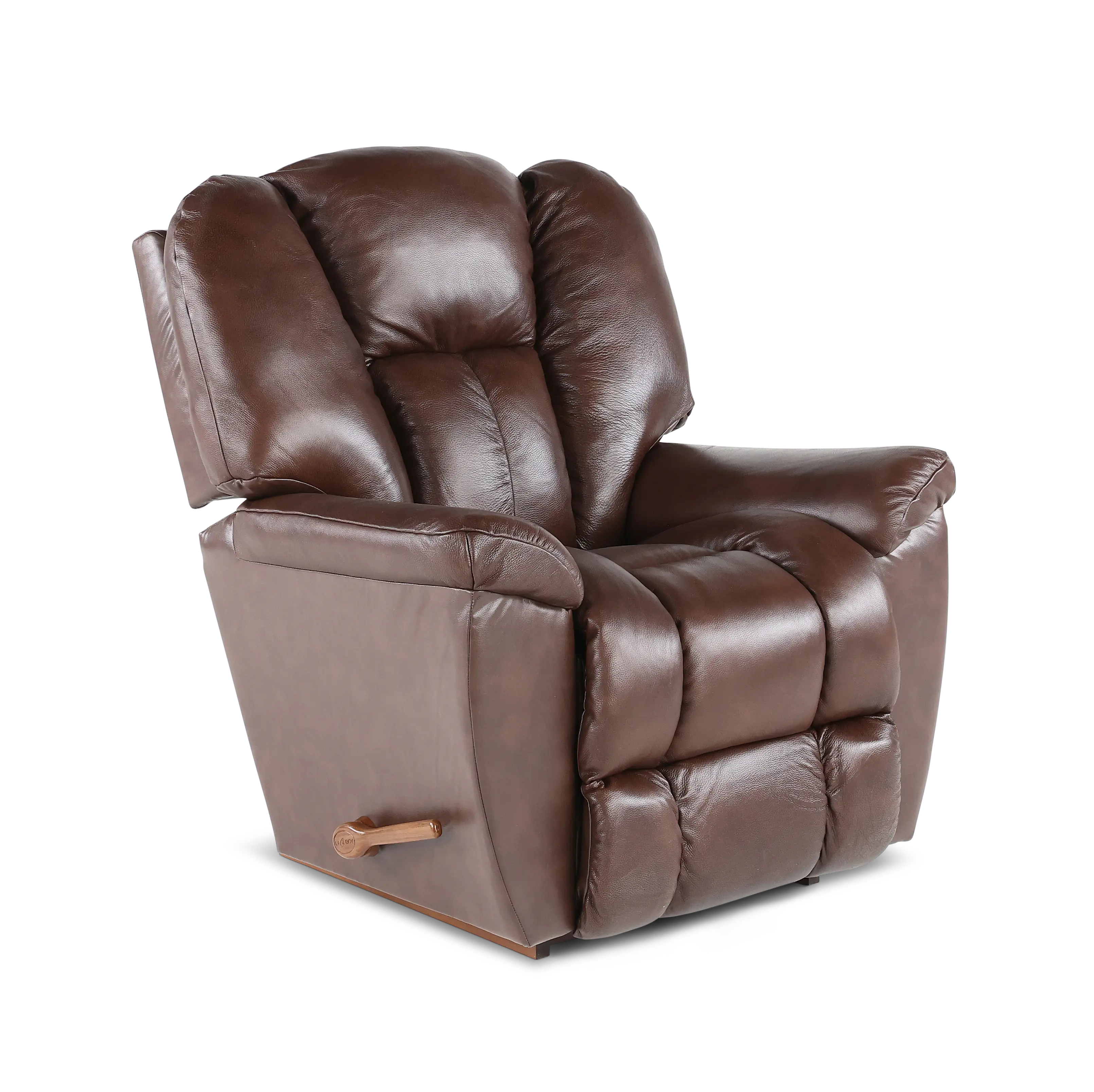 010-582/LB159277 Maverick Walnut Brown Leather Rocker Recliner-1
