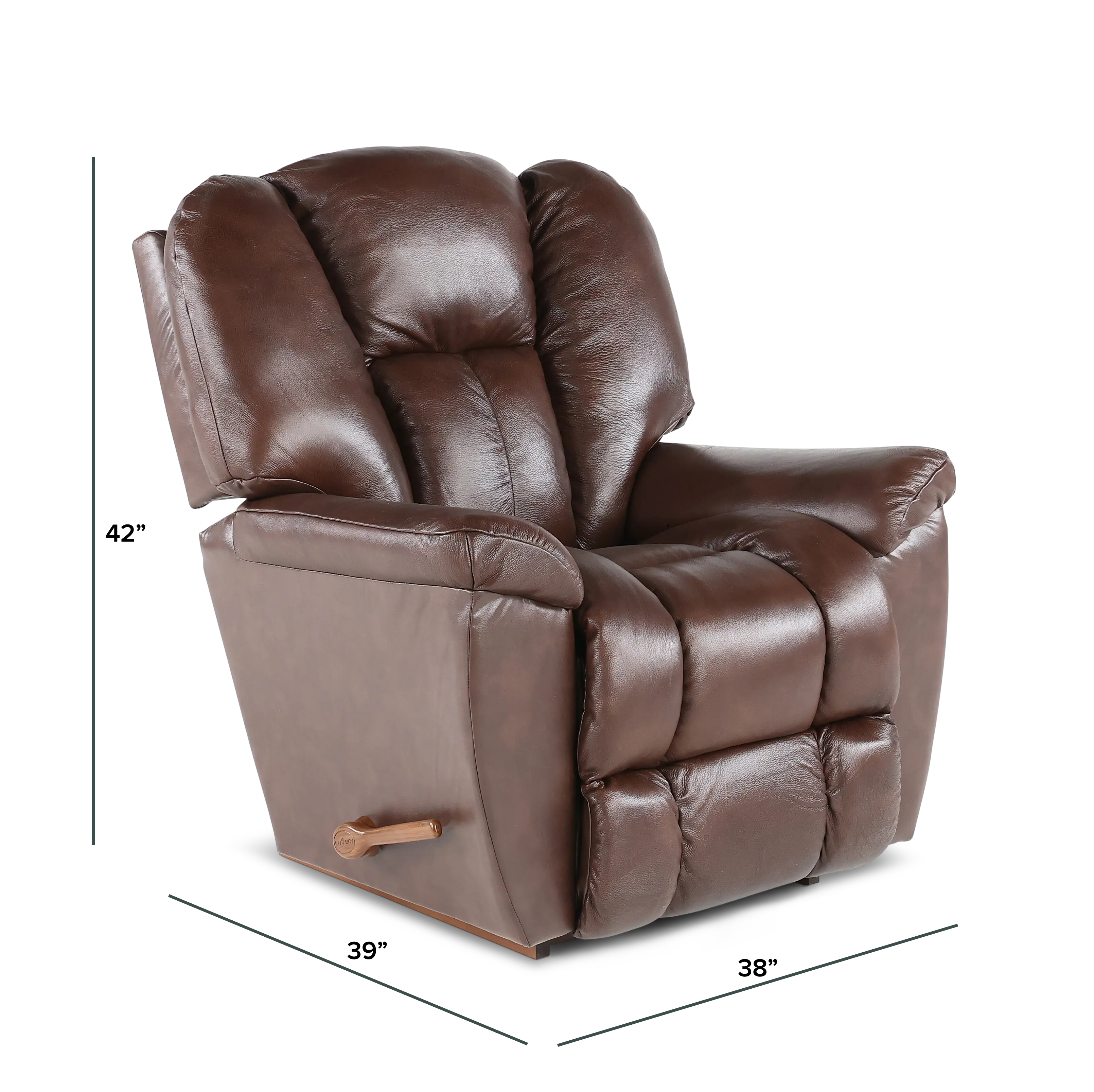 010-582/LB159277 Maverick Walnut Brown Leather Rocker Recliner-3