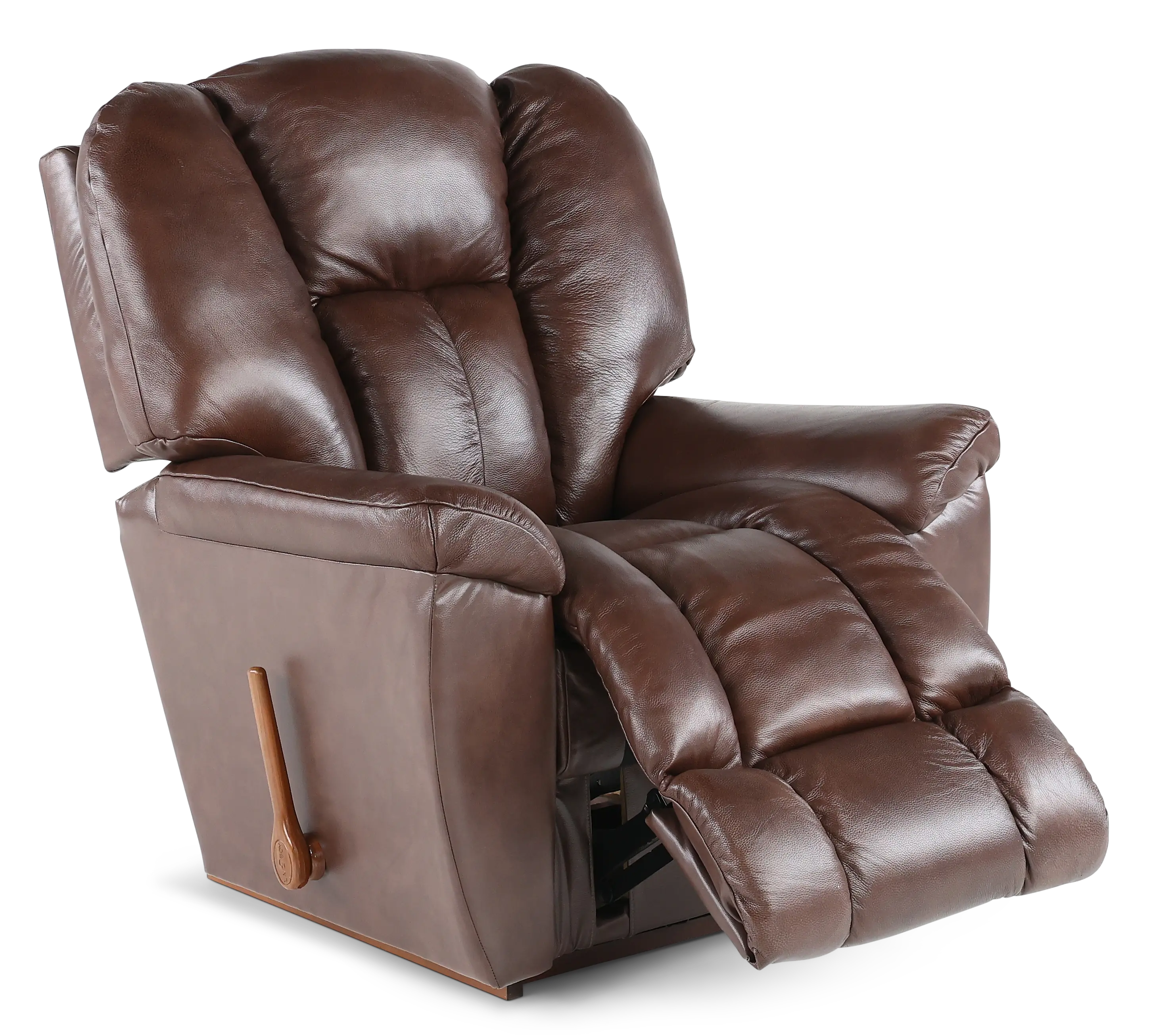 010-582/LB159277 Maverick Walnut Brown Leather Rocker Recliner-5