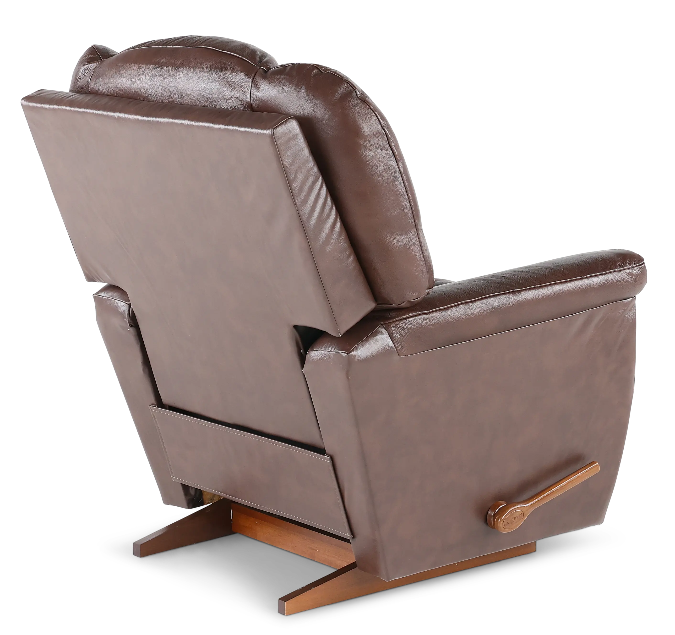 010-582/LB159277 Maverick Walnut Brown Leather Rocker Recliner-6