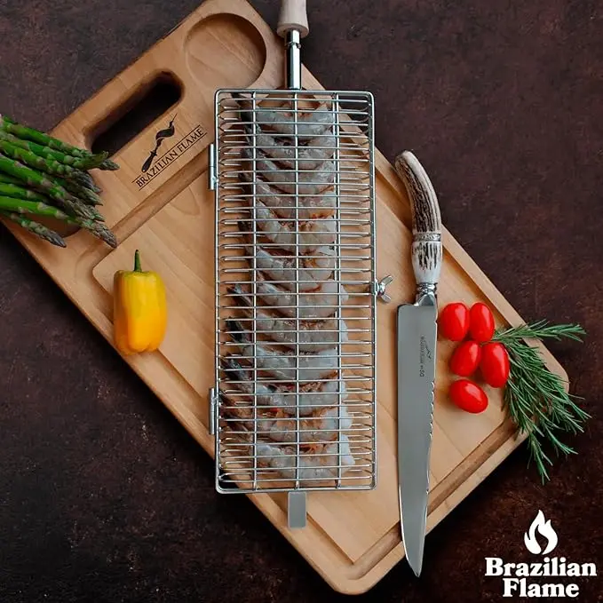 Brazilian Flame Flat Basket Skewer-2