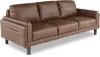 Guernsey Brown Leather Sofa