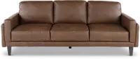 Guernsey Brown Leather Sofa