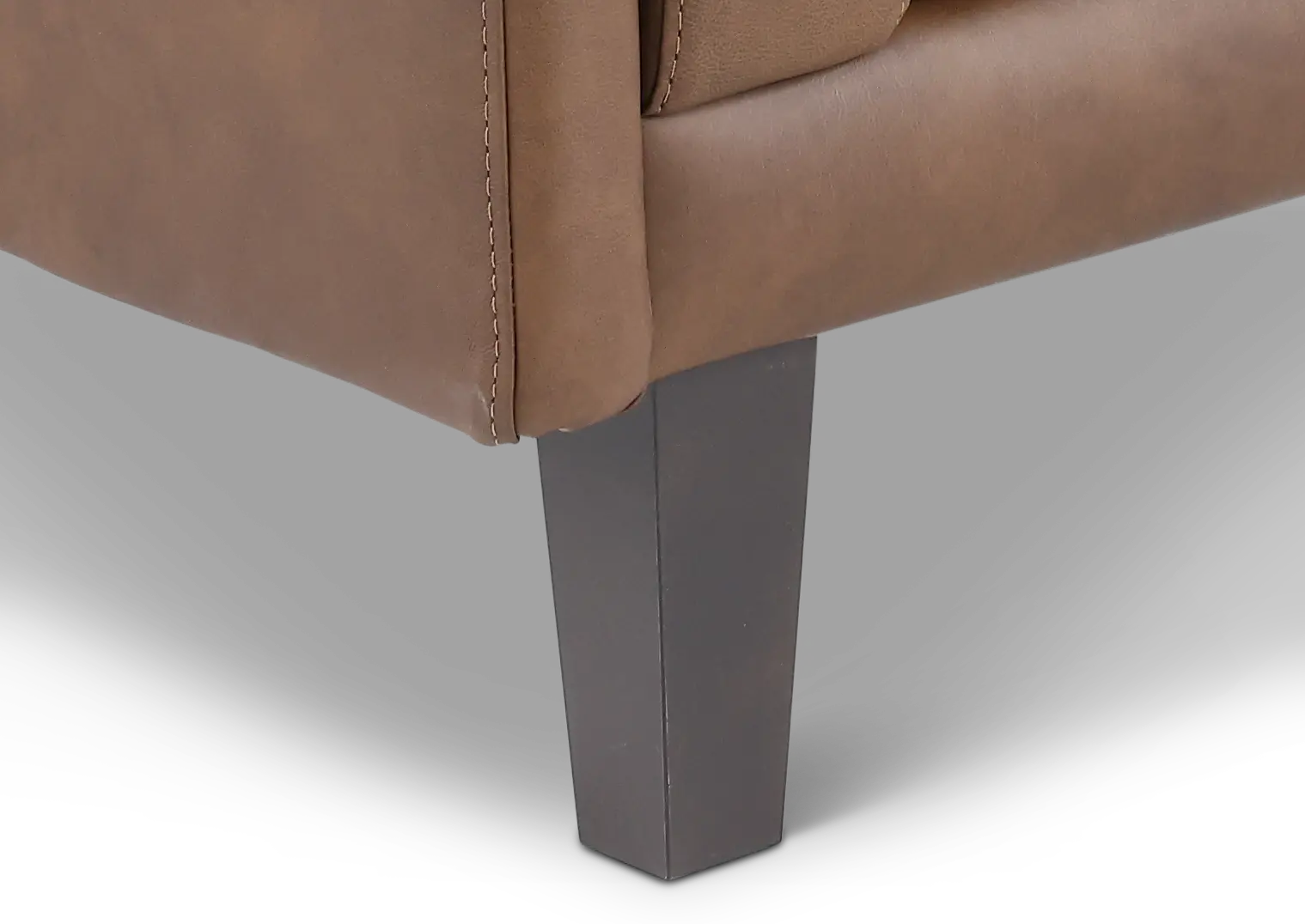 Guernsey Brown Leather Sofa-7