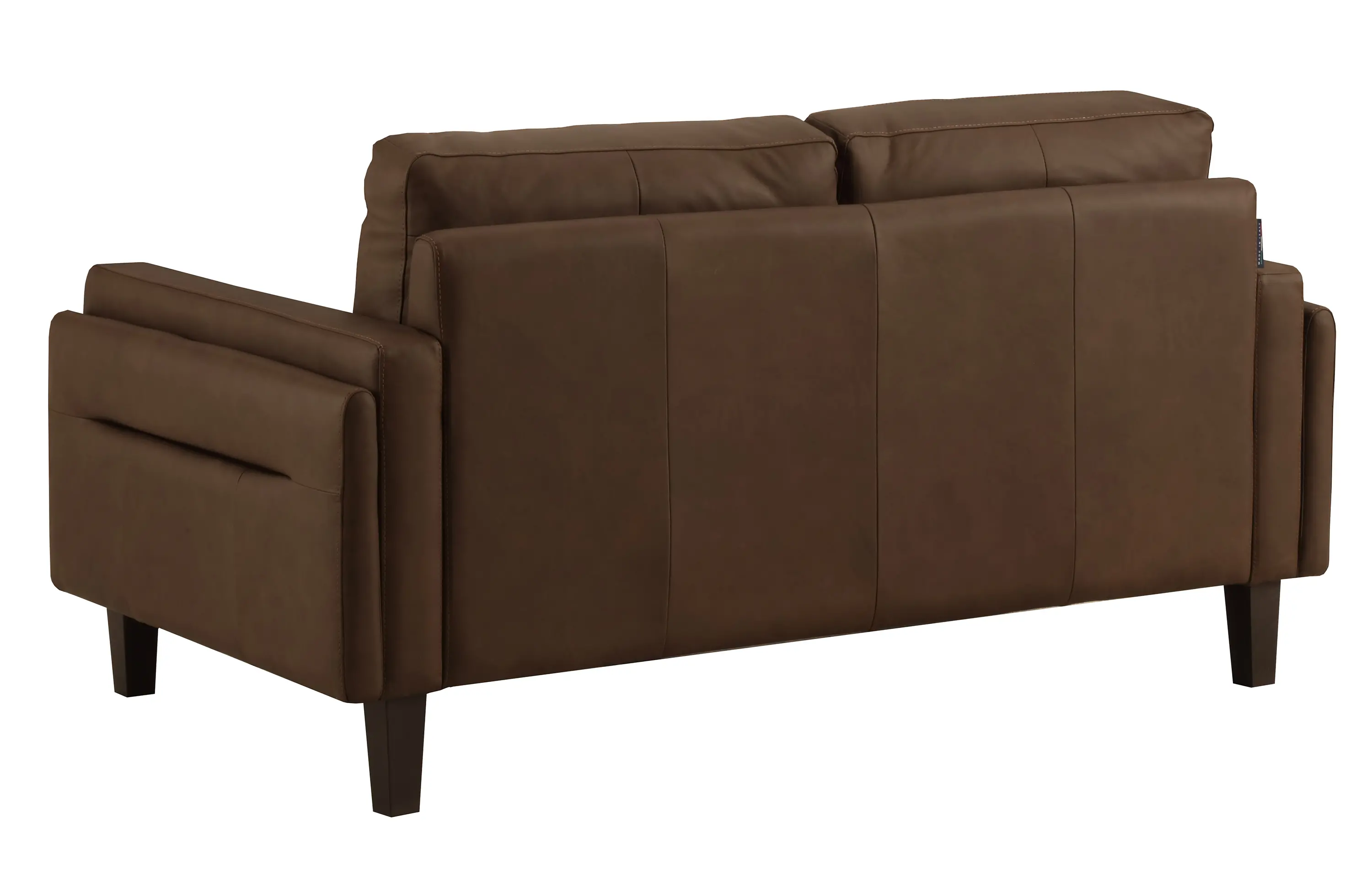 Guernsey Brown Leather Loveseat-14