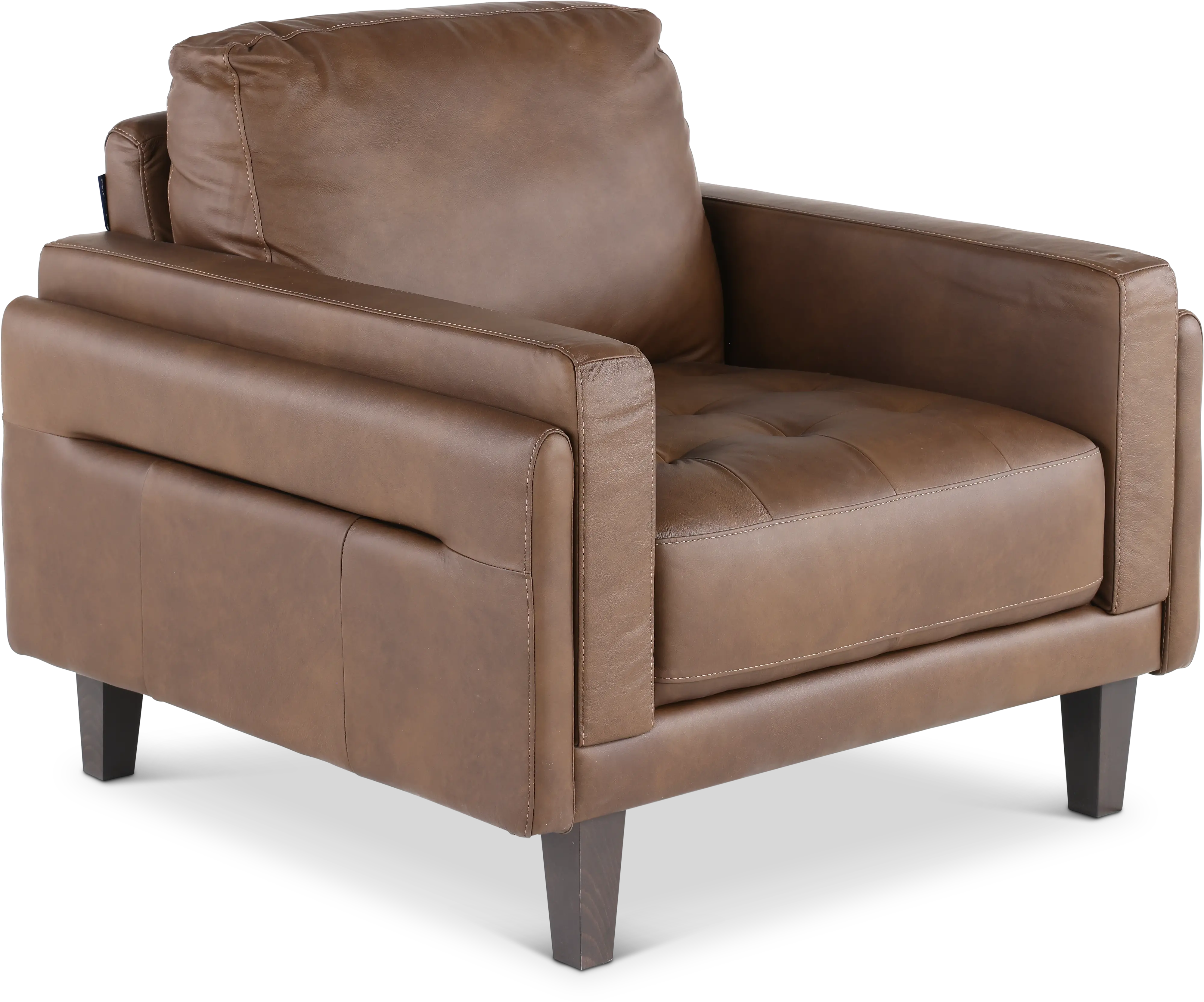 Guernsey Brown Leather Chair-1