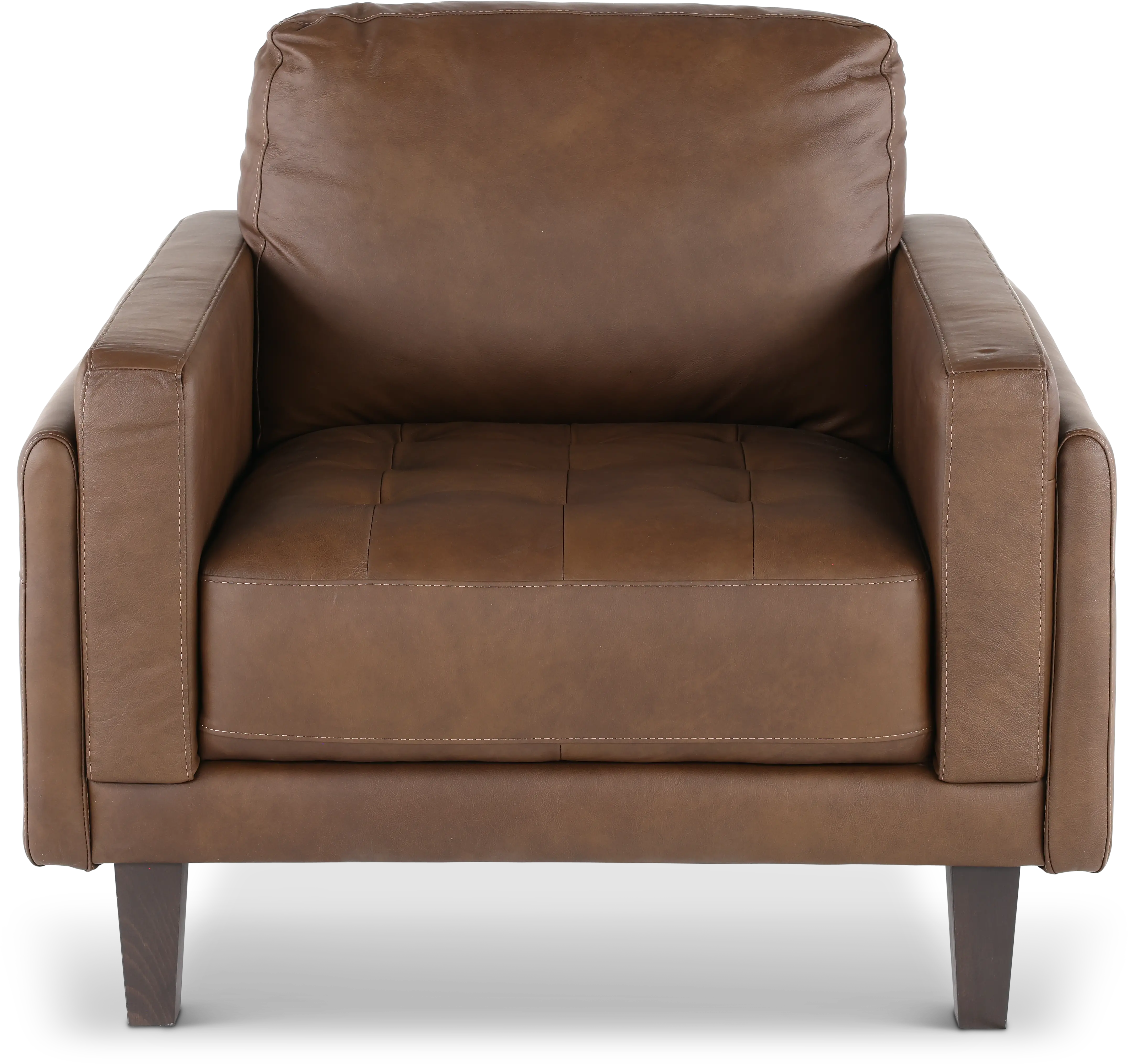 Guernsey Brown Leather Chair-3