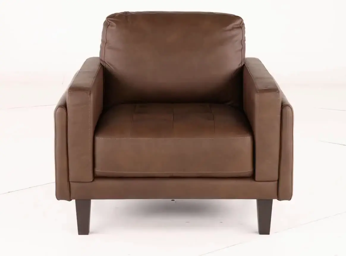 Guernsey Brown Leather Chair-5