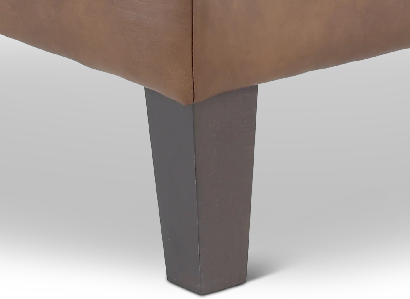 Guernsey Brown Leather Ottoman-6
