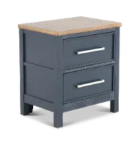 Parker Blue and Brown Nightstand