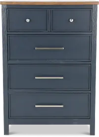 Parker Blue and Brown Chest of Drawers