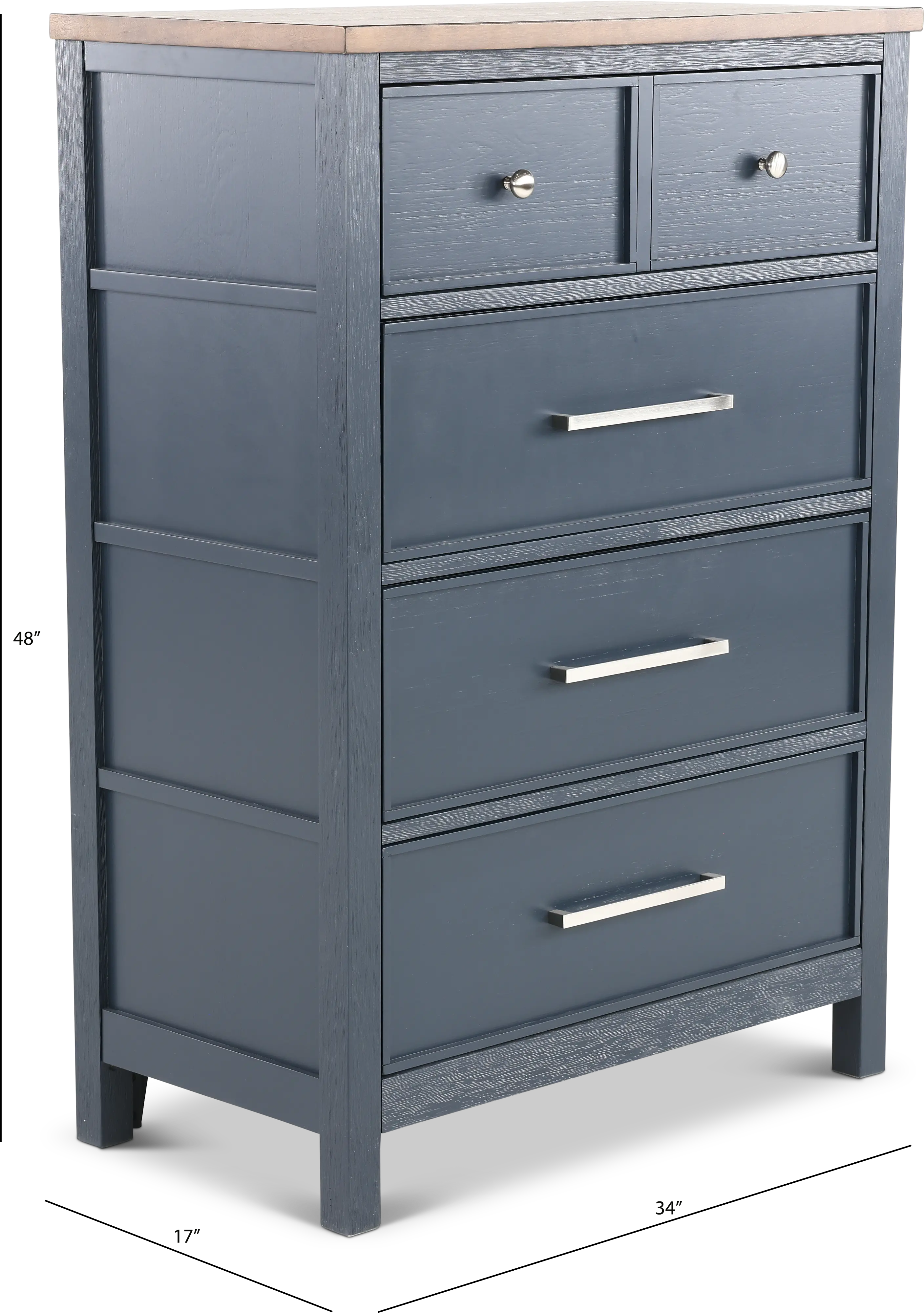 Parker Blue and Brown Chest of Drawers-3