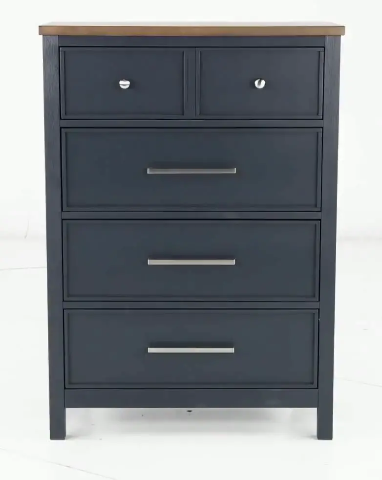 Parker Blue and Brown Chest of Drawers-5