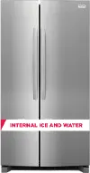 GRSN2620AF Frigidaire Gallery 25.6 Cu Ft Side By Side Refrigerator - Stainless Steel