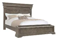 Madison Ridge Natural Bark Brown California King Storage Bed