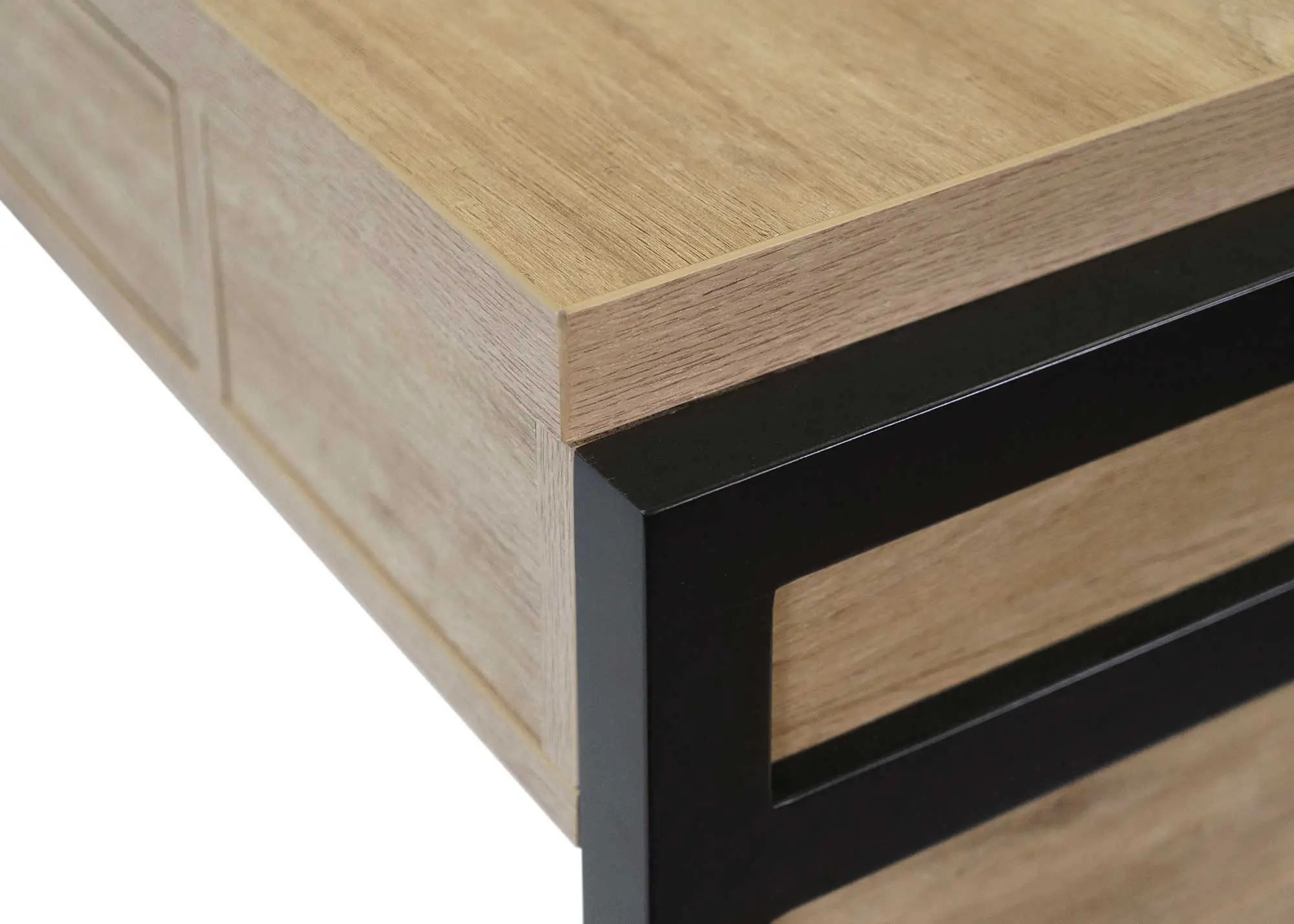 Mason Natural and Black L-Shaped Desk-4