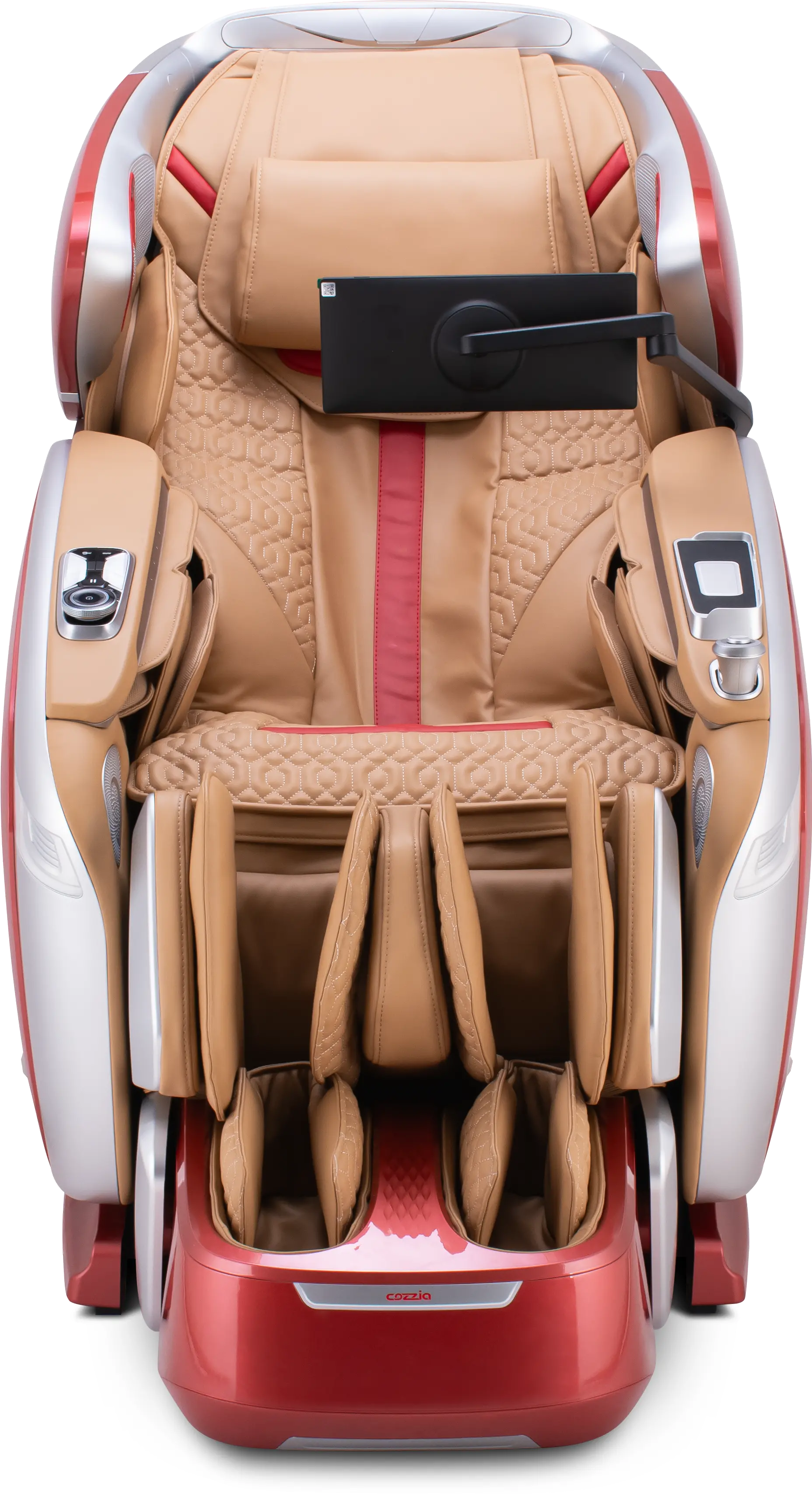 CZ-800 QUANTUM MSG CHR/SCR-SLV Cozzia Quantum CZ-800 Scarlet and Silver Massage Chair-1