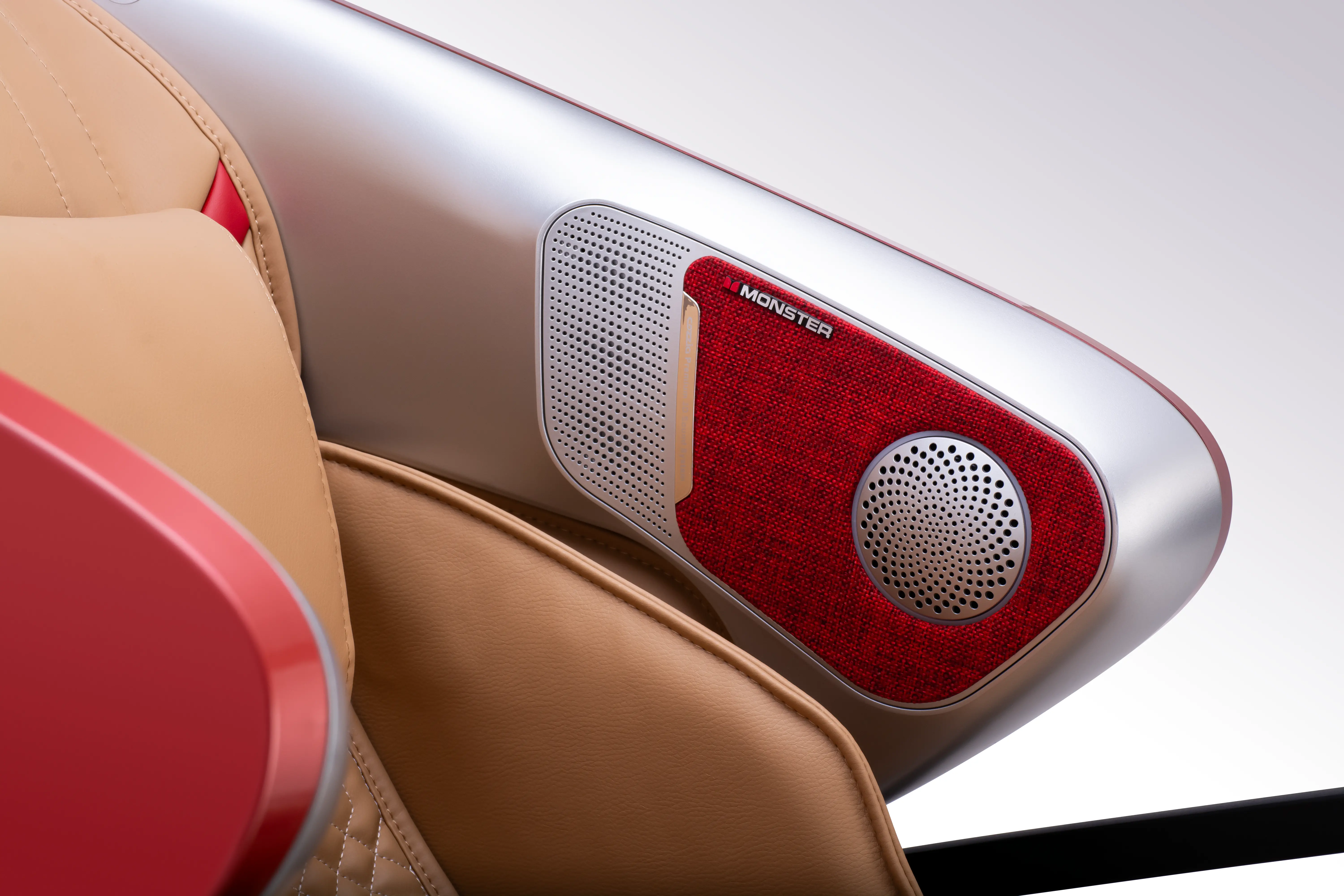 CZ-800 QUANTUM MSG CHR/SCR-SLV Cozzia Quantum CZ-800 Scarlet and Silver Massage Chair-10