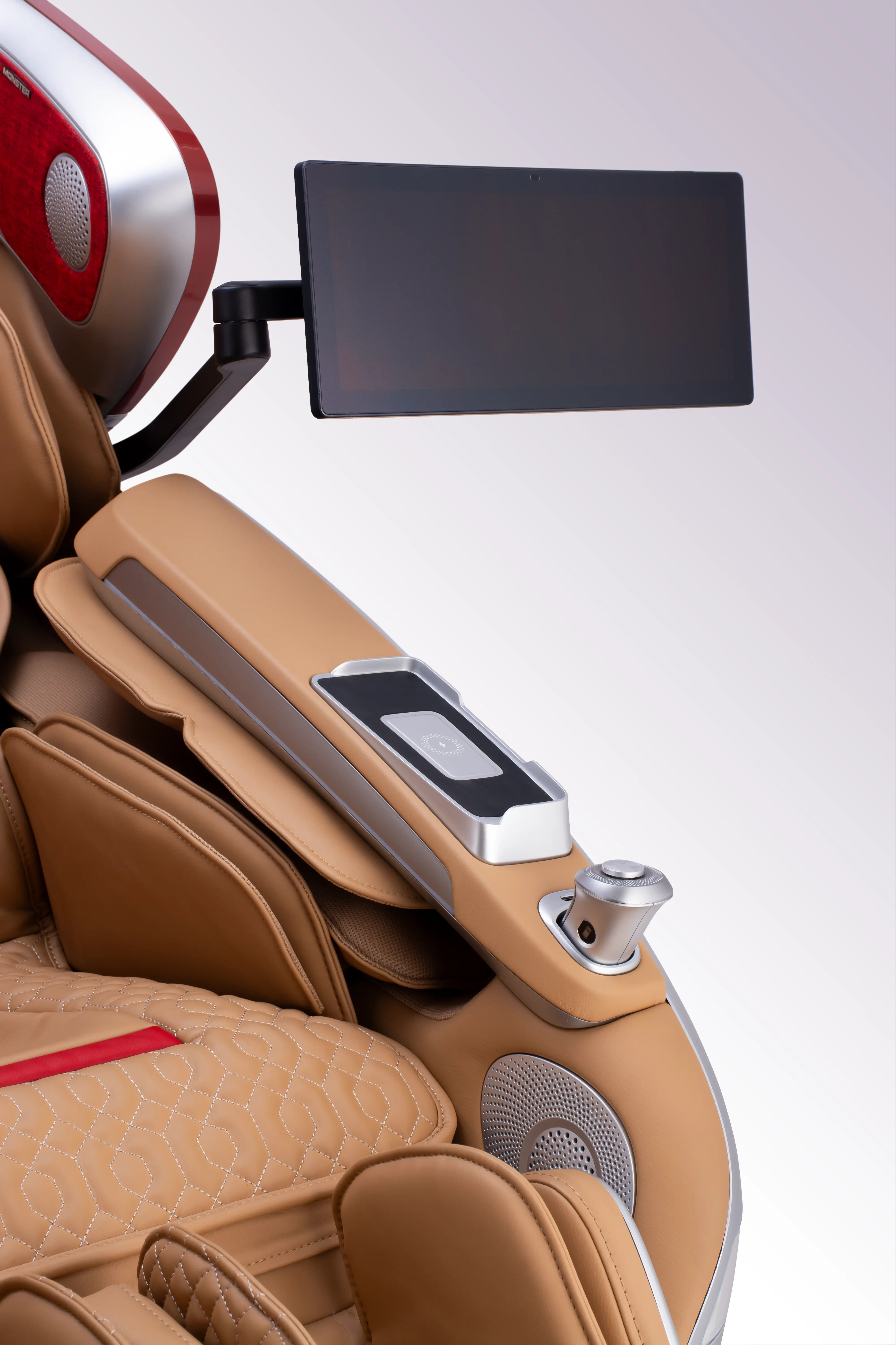 CZ-800 QUANTUM MSG CHR/SCR-SLV Cozzia Quantum CZ-800 Scarlet and Silver Massage Chair-12