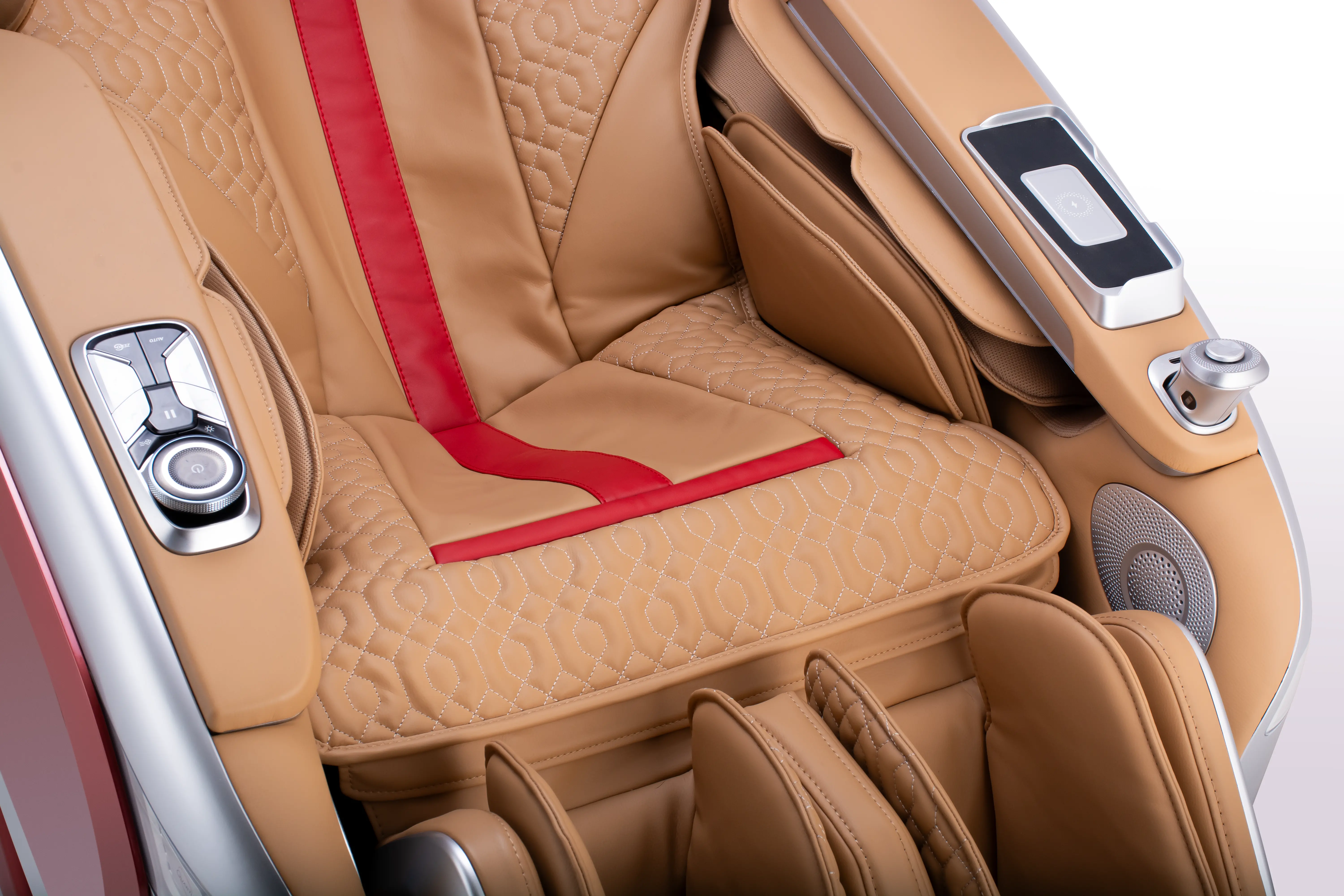 CZ-800 QUANTUM MSG CHR/SCR-SLV Cozzia Quantum CZ-800 Scarlet and Silver Massage Chair-13