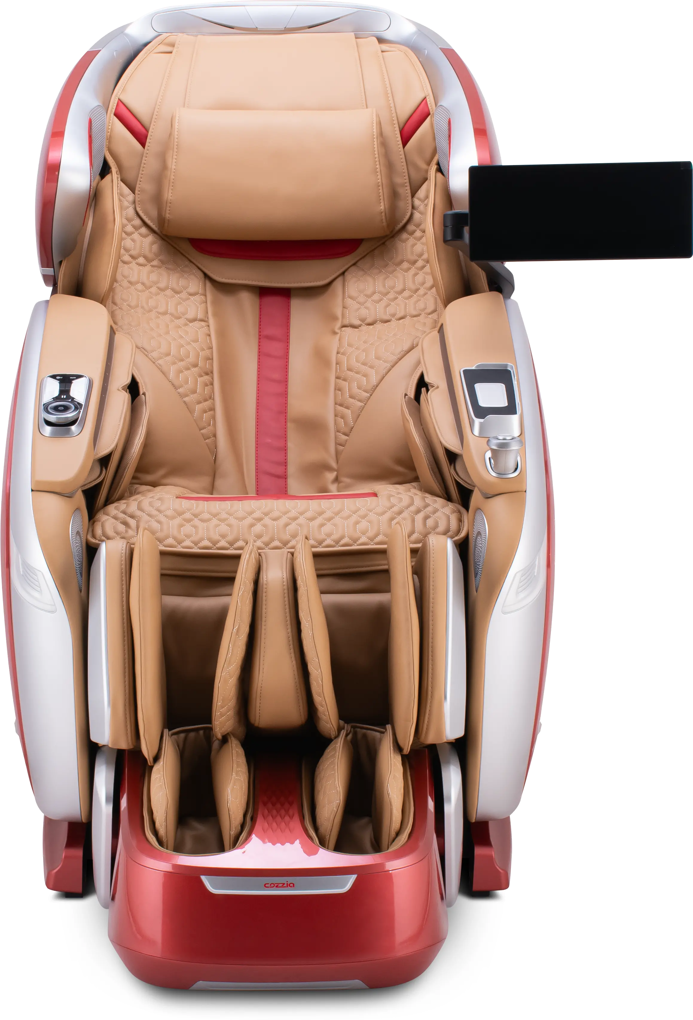 CZ-800 QUANTUM MSG CHR/SCR-SLV Cozzia Quantum CZ-800 Scarlet and Silver Massage Chair-3