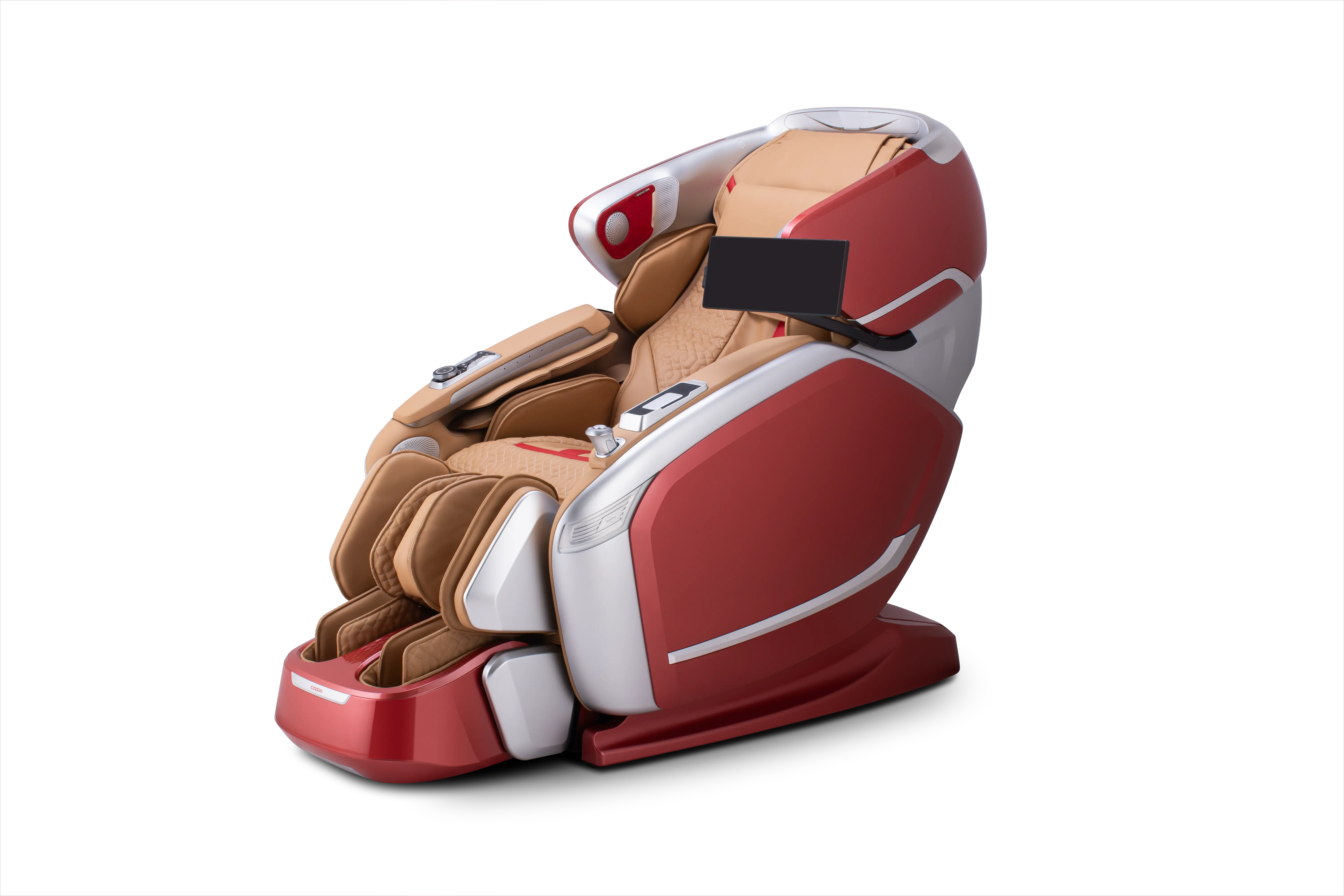 CZ-800 QUANTUM MSG CHR/SCR-SLV Cozzia Quantum CZ-800 Scarlet and Silver Massage Chair-7