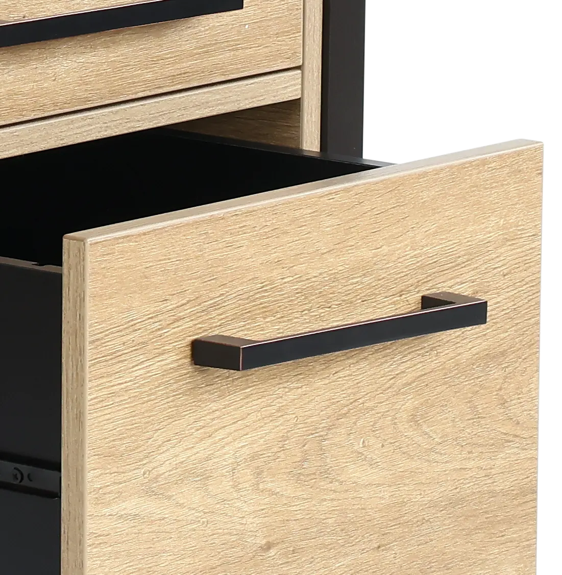 Mason Natural and Black Credenza and Hutch-5