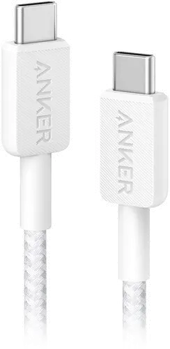 ANKER 3' 322 Braided USB-C Cable - White-1
