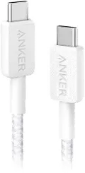 ANKER 6' 322 Braided USB-C Cable - White
