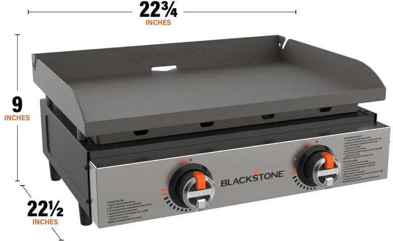 2205 Blackstone 22  Omnivore Tabletop Griddle with Hood-3