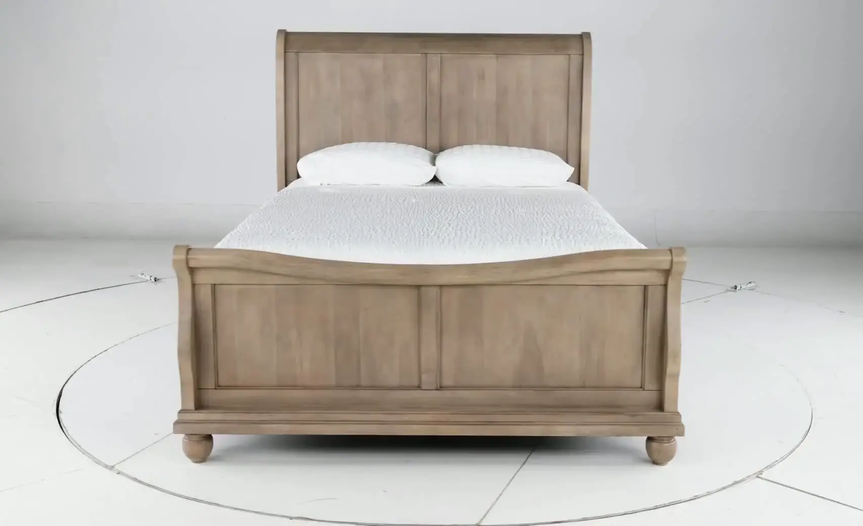 589WT-BED6/0 Traditions Saddle Tan California King Sleigh Bed-5