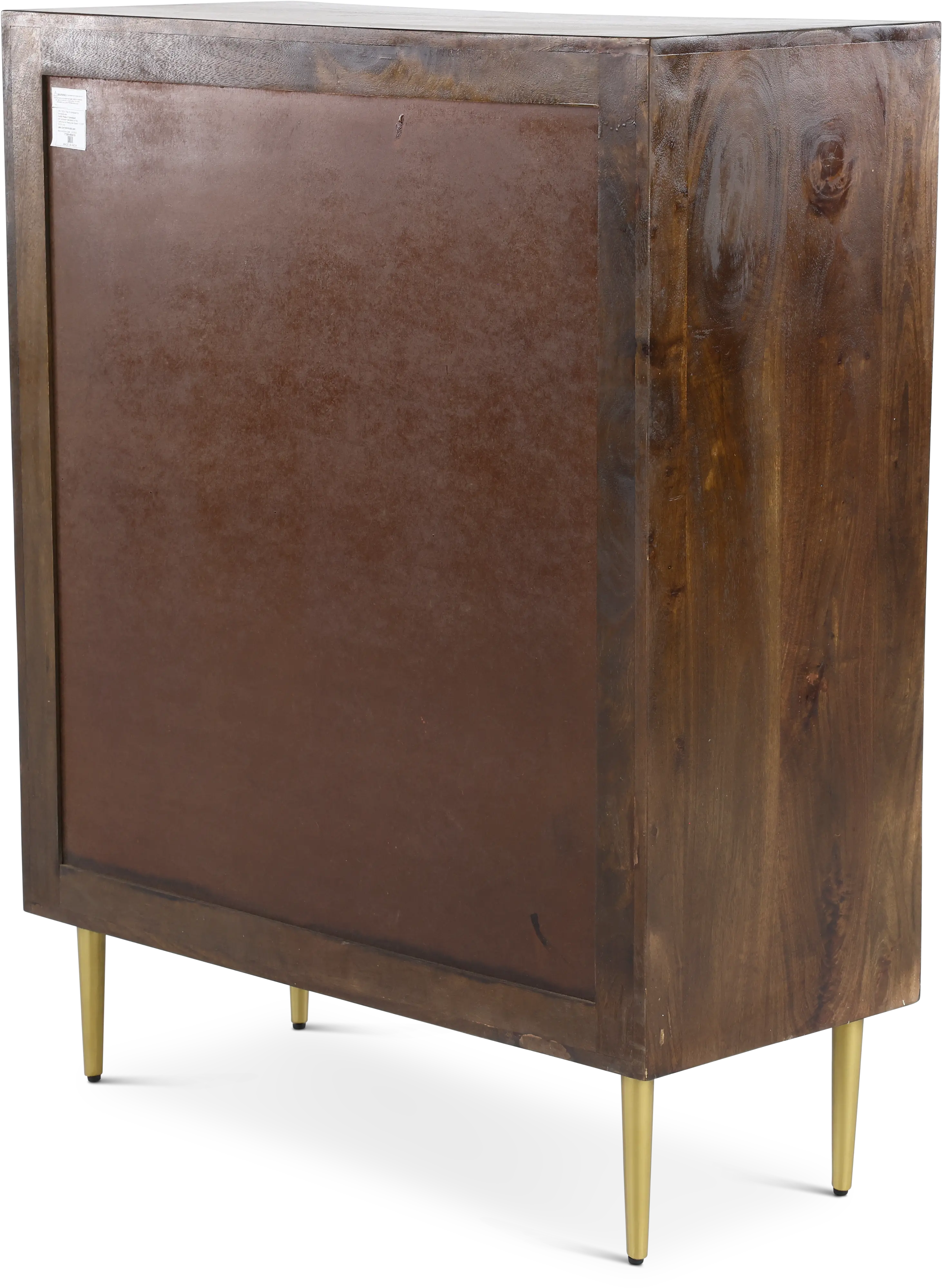 50  Brown Mango Wood 2 Door Cabinet-5