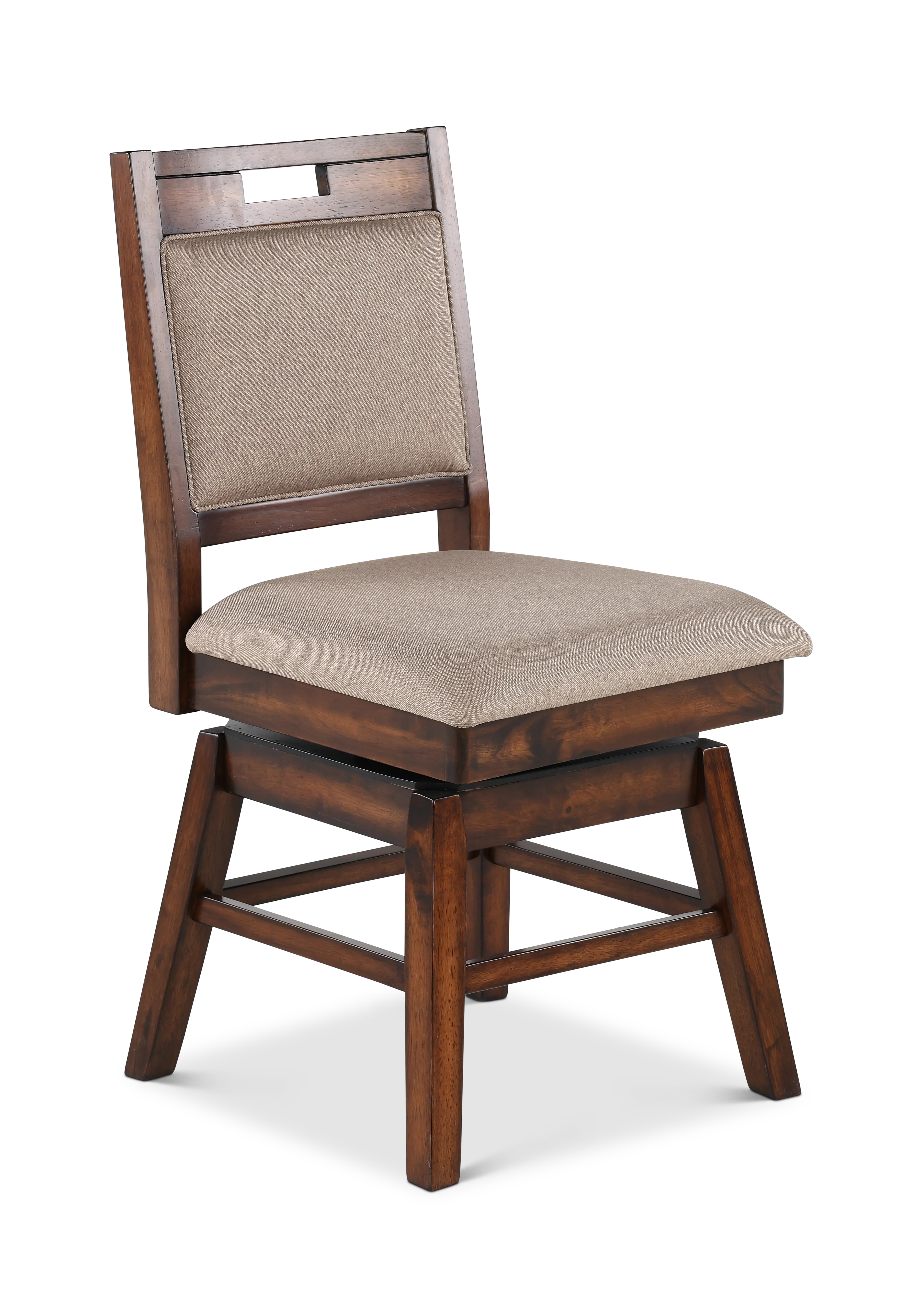 Dallas Walnut Brown Swivel Dining Chair-1