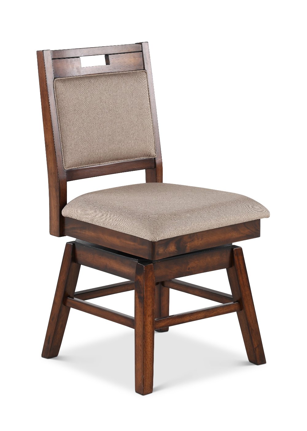 Dallas Walnut Brown Swivel Dining Chair