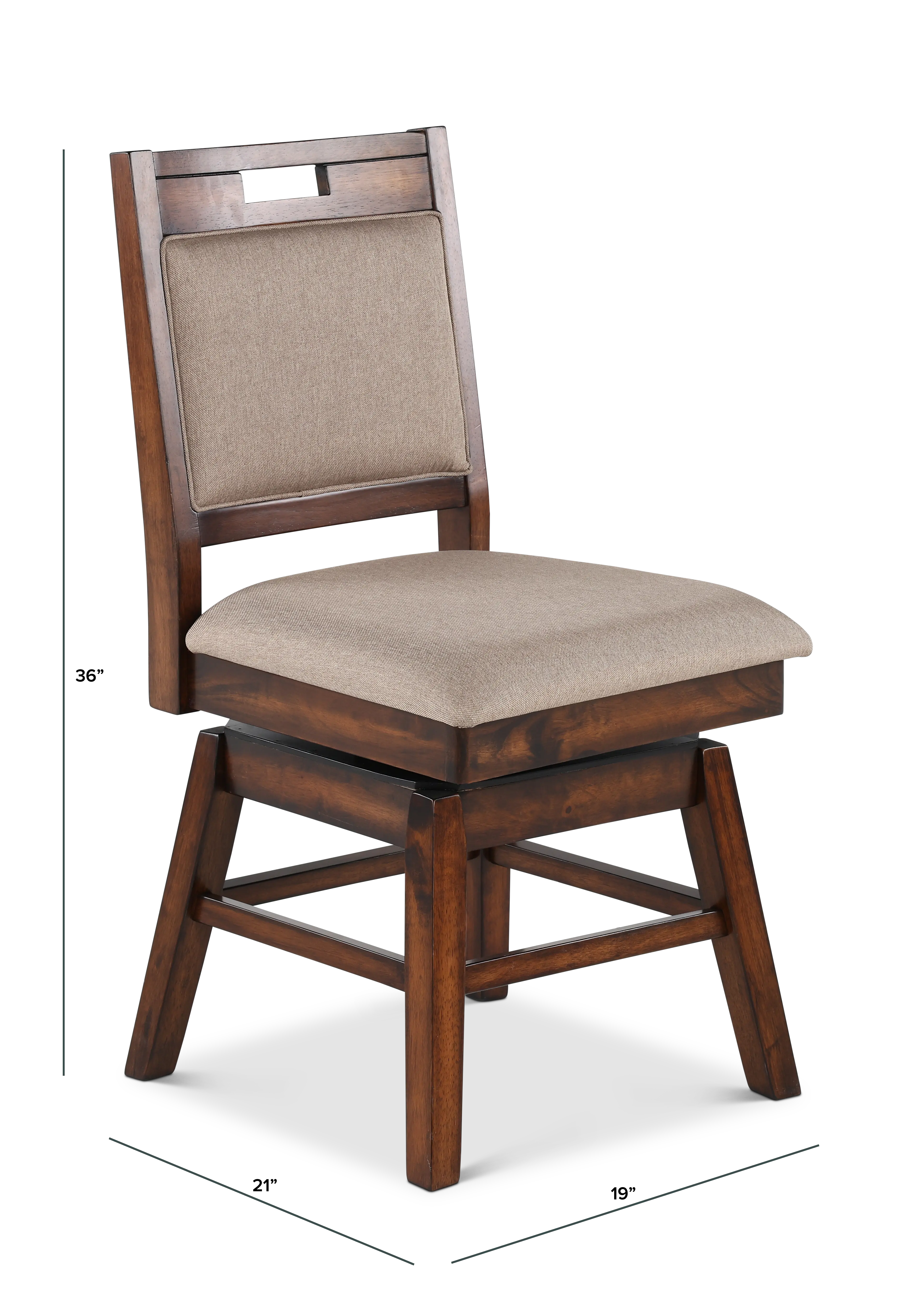 Dallas Walnut Brown Swivel Dining Chair-3