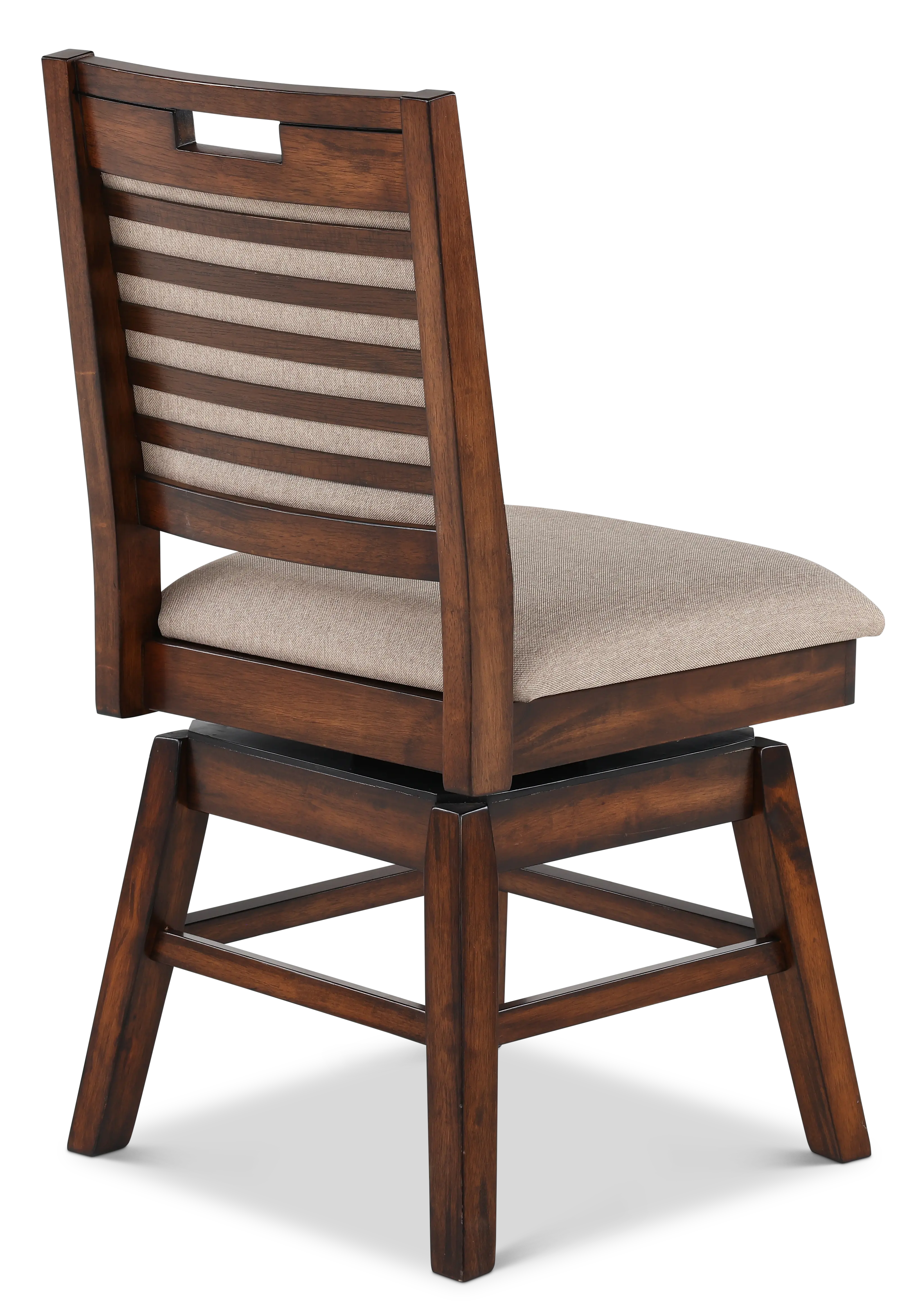 Dallas Walnut Brown Swivel Dining Chair-7