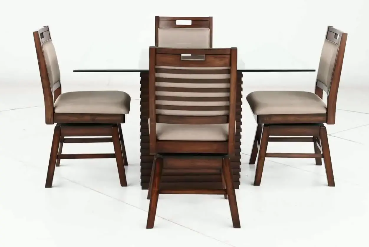 Dallas Walnut Brown 5 Piece Dining Set-8