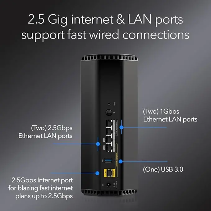 RS300-100NAS NETGEAR Wi-Fi 7 Router Nighthawk BE9300 Tri-band Router - Black-2