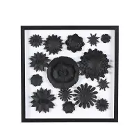 Black Paper Floral Shadow Box