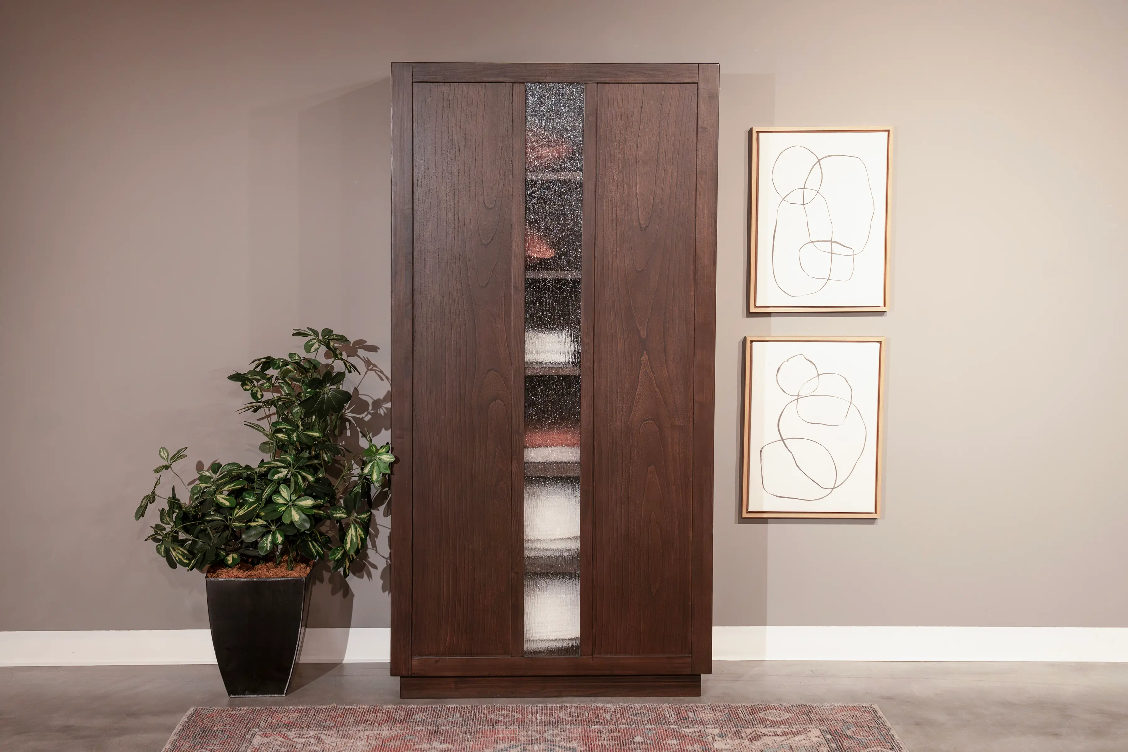 Gen-S Walnut Brown Storage Cabinet-8
