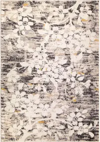 9501/ASIAN-GARDEN-PEWT/5.3X7.6 Studio 5 x 8 Asian Garden Pewter Brown Area Rug