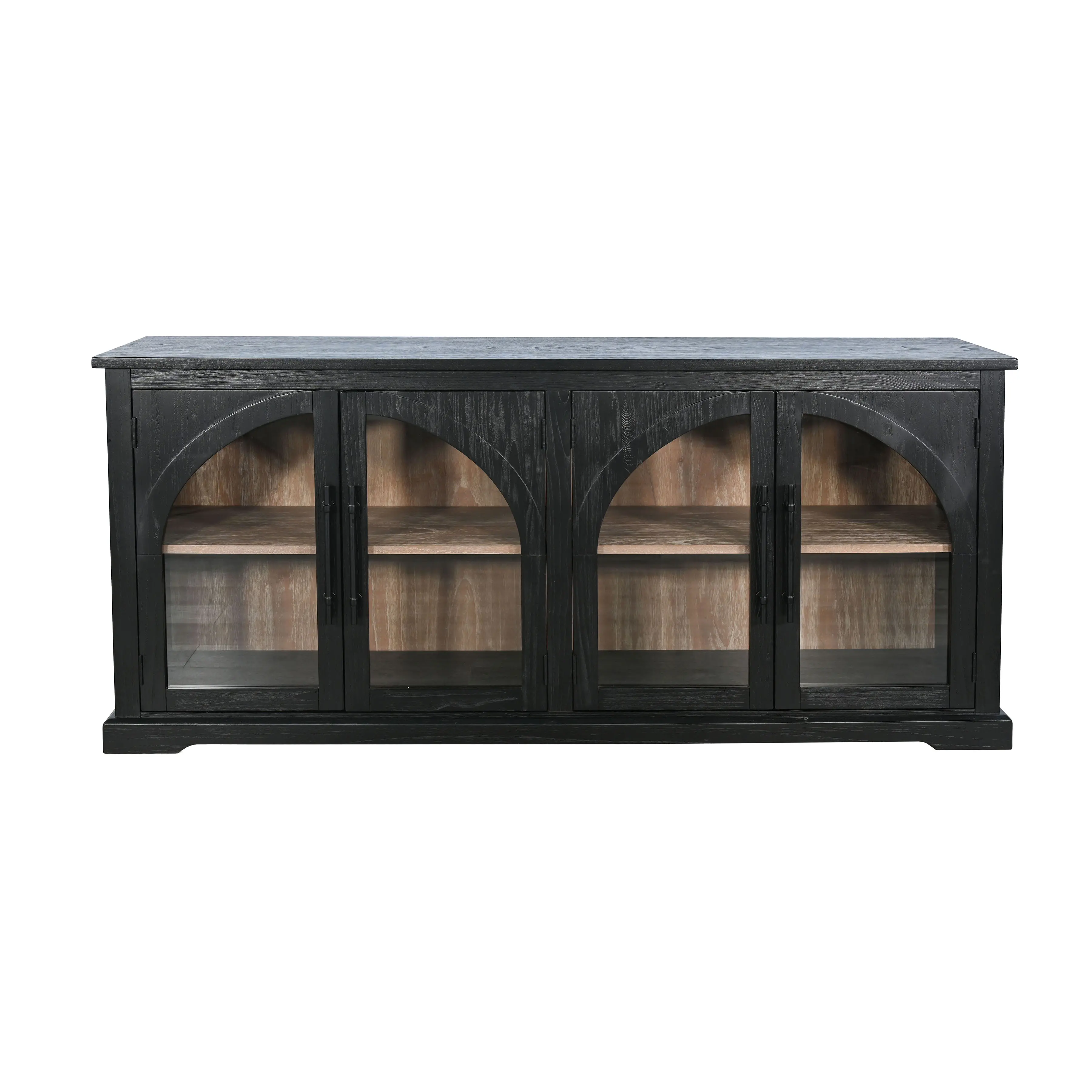 Elena Black and Oak Dining Server-1