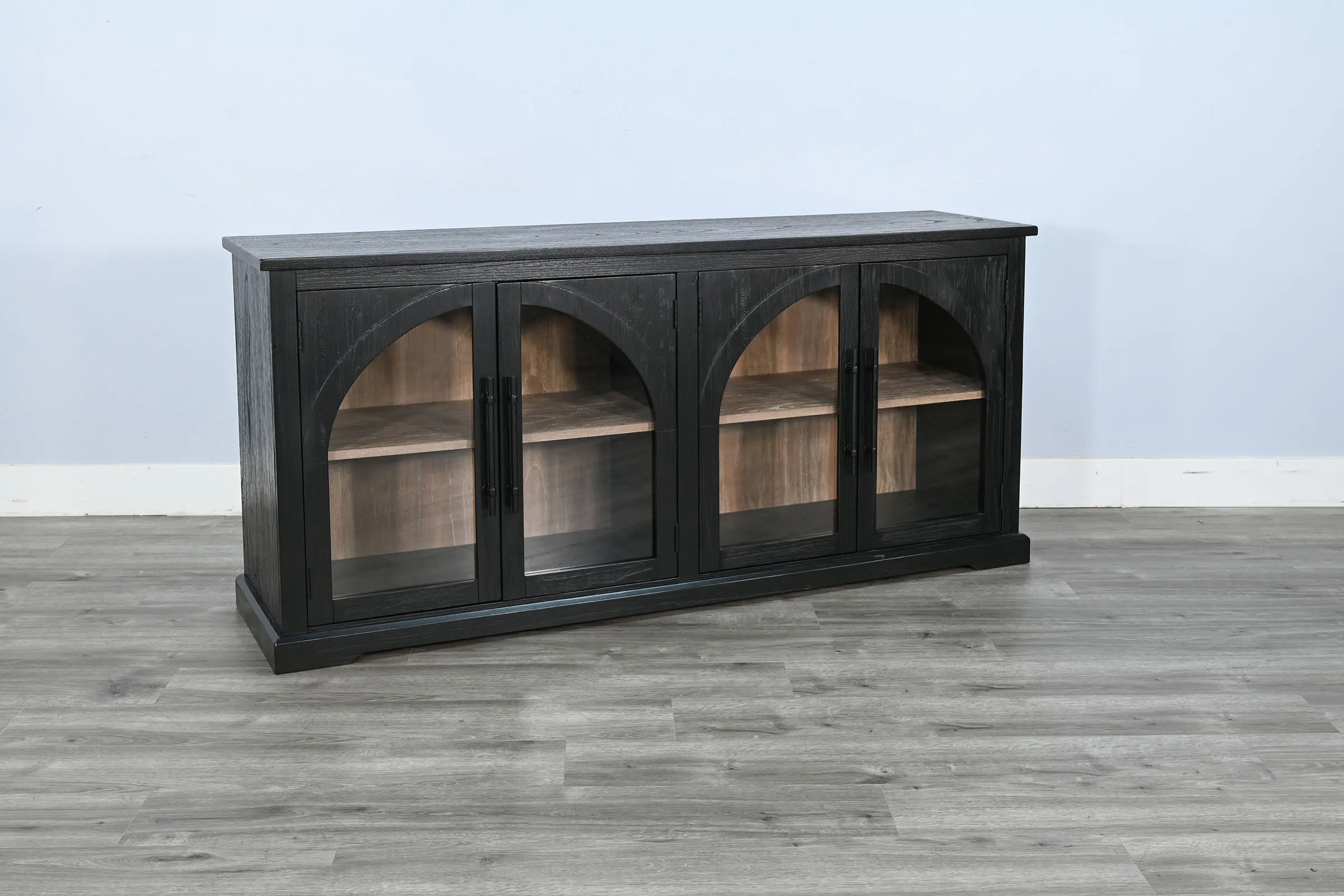 Elena Black and Oak Dining Server-4