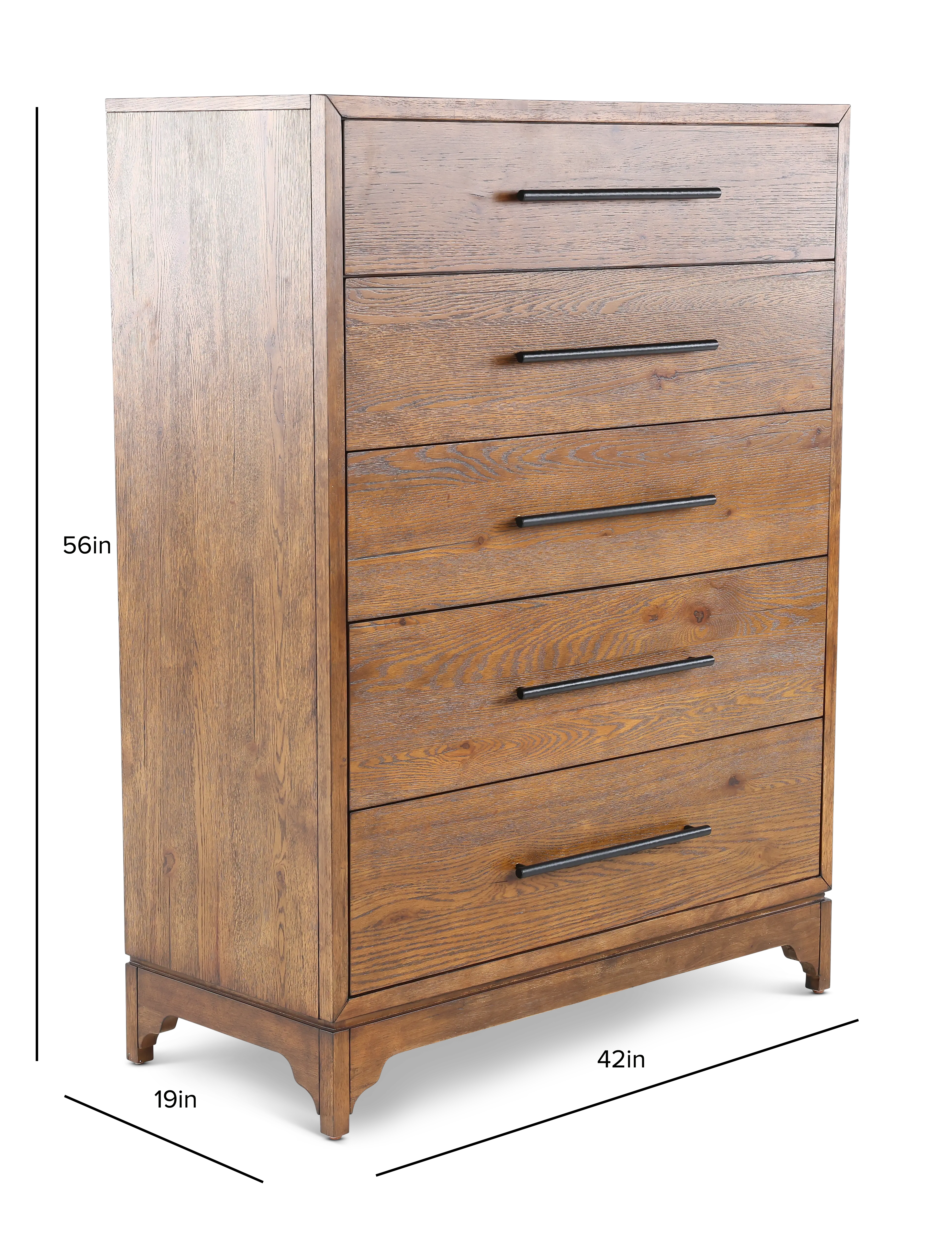 Calhoun Whiskey Oak Chest of Drawers-3