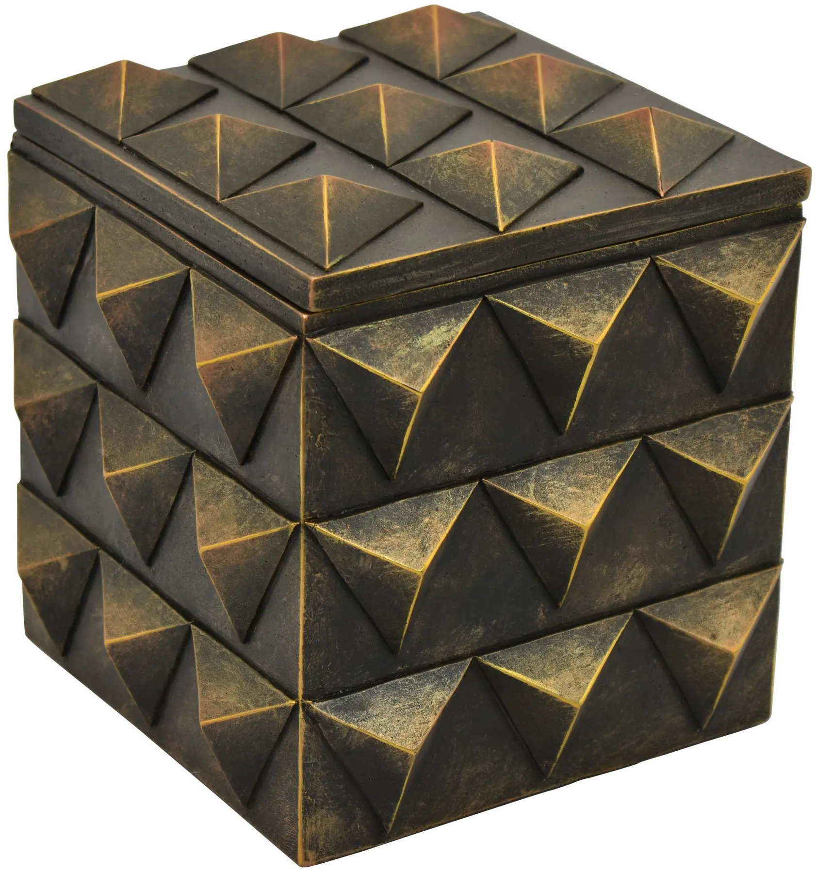 Geo Style Copper Decorative Box-1