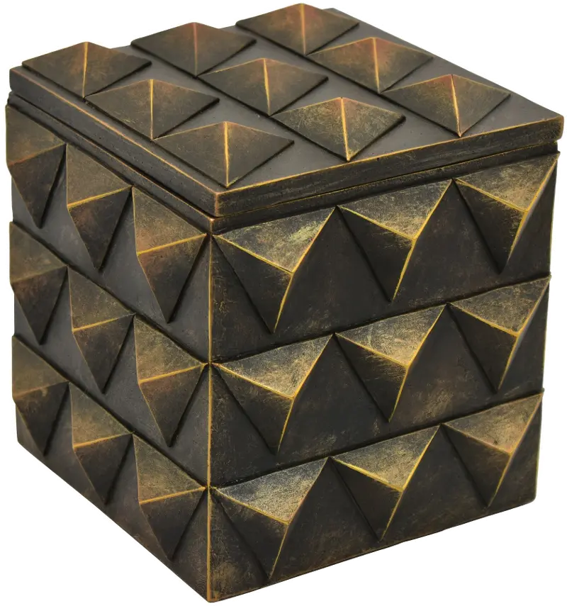 Geo Style Copper Decorative Box