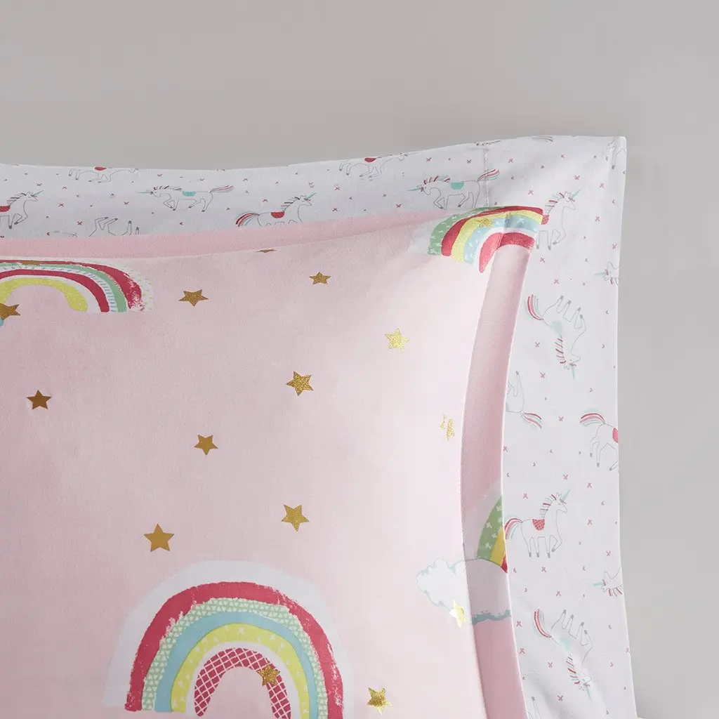Alicia Pink Twin 5-Piece Comforter Set-6