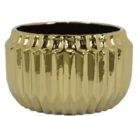 10  Gold Ceramic Textured Bowl