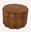 Brown Round Wood Decorative Box